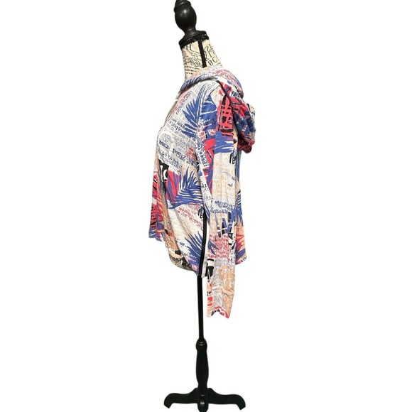 Vintage  CALVIN KLEIN PERFORMANCE HOODIE Logo CROPPED Large Y2K Athleisure - Picture 3 of 9